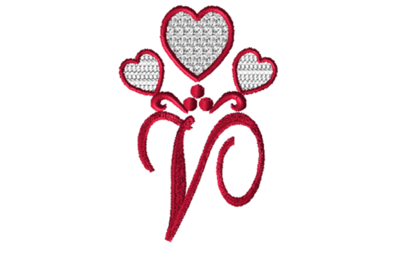 Alphabet Letter V with Hearts: A Designer Review
