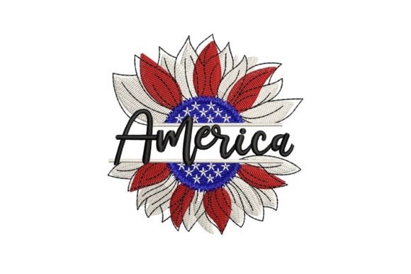 American Flag with Sunflower Embroidery Review
