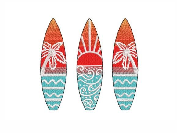 Surfboard Embroidery Design Review for Boutique Sweatshirts