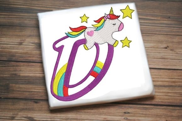 Unicorn Rainbow Letter D Embroidery Review
